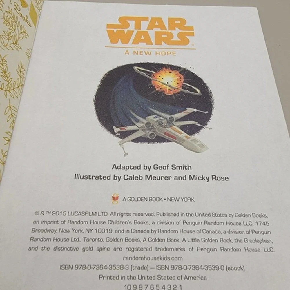 Star‎ Wars: A New Hope /The Empire Strikes Back Little Golden Book by Smith Geof